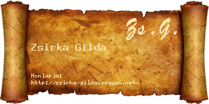 Zsirka Gilda névjegykártya